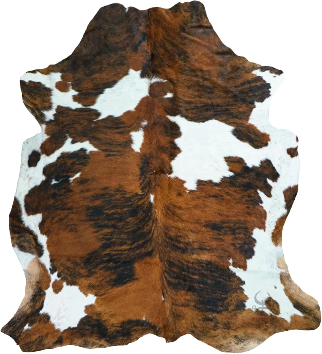 rodeo Genuine Cowhide Rug – Hand-Selected Real Cowhide, Large 6x7ft – Authentic, Durable & Unique Western Decor – Rustic Leather Cowhide Carpet – Tricolor Natural Beauty