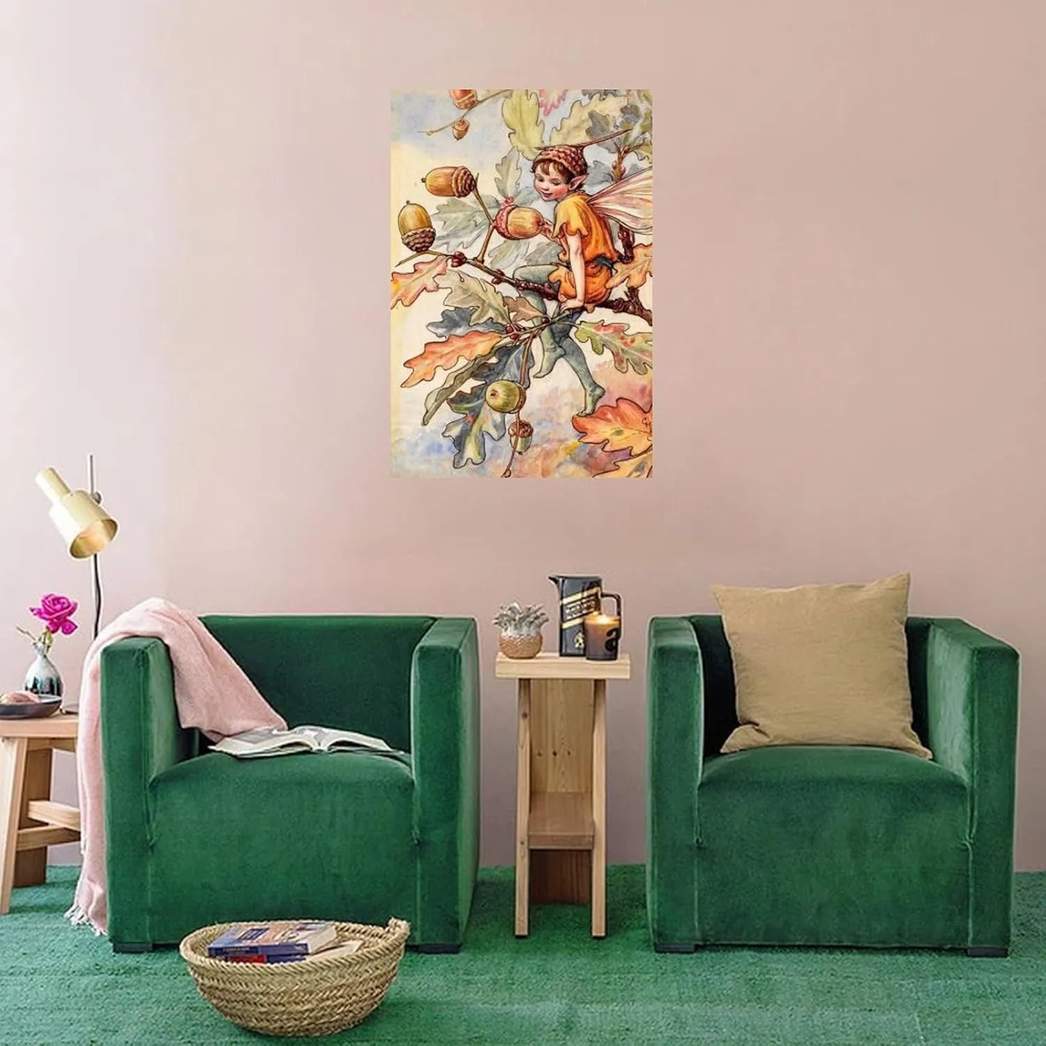 RUICAI Canvas Artwork Home Decor The Elderberry Fairy Illustration By Cicely Mary Barker （5） Canvas Poster Bedroom Decor Office Room Decor Gift Unframe-style 08x12inch(20x30cm)