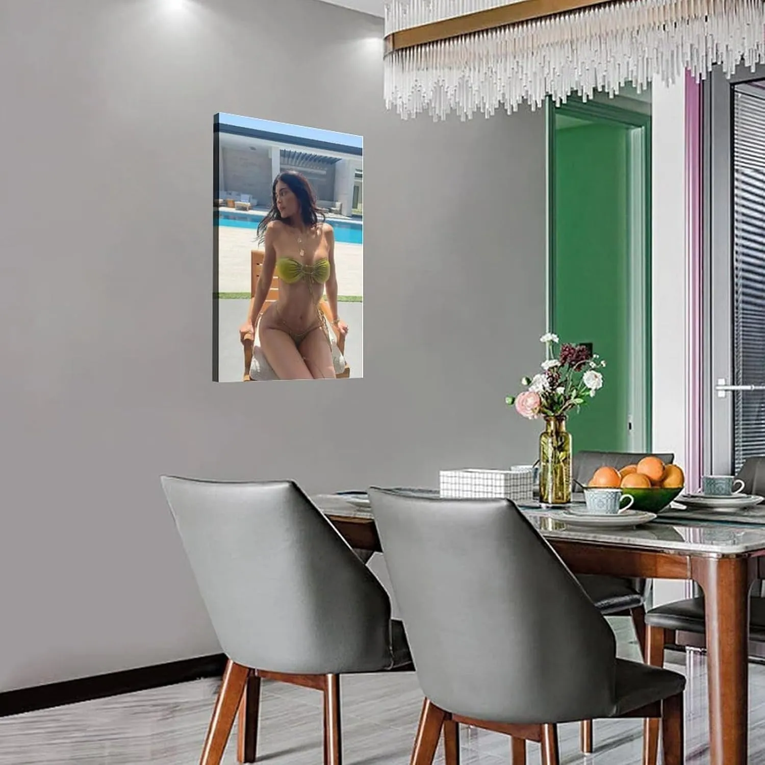 RUICAI Sexy Model Kylie Jenner Poster Kylie Jenner Fashion Poster Canvas Poster Bedroom Decor Office Room Decor Gift Frame-style 20x30inch(50x75cm)