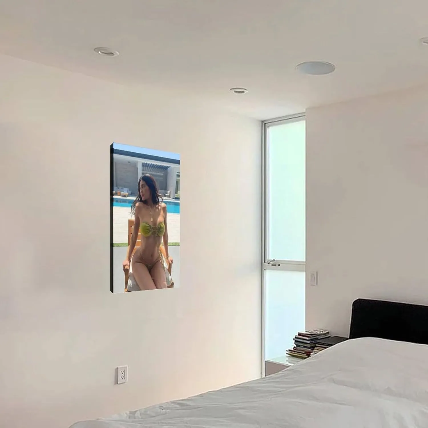 RUICAI Sexy Model Kylie Jenner Poster Kylie Jenner Fashion Poster Canvas Poster Bedroom Decor Office Room Decor Gift Frame-style 20x30inch(50x75cm)