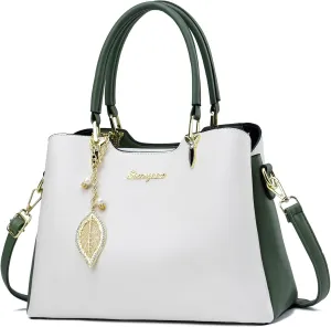 Satchel Purses and Handbags for Women PU Leather Tote Top Handle Shoulder Bags Ladies Crossbody Bags
