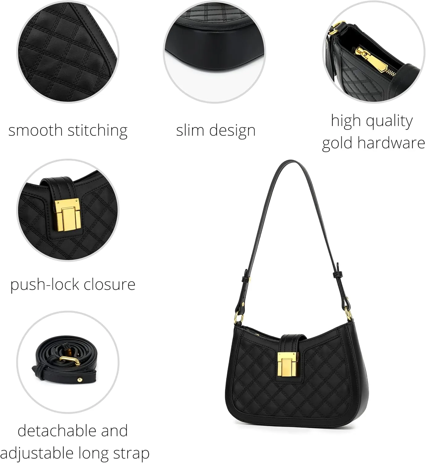 Scarleton Crossbody Bags for Women, Purses for Women, Lightweight Shoulder Bag Purse, Crossbody Bag with 2 Straps, H2087