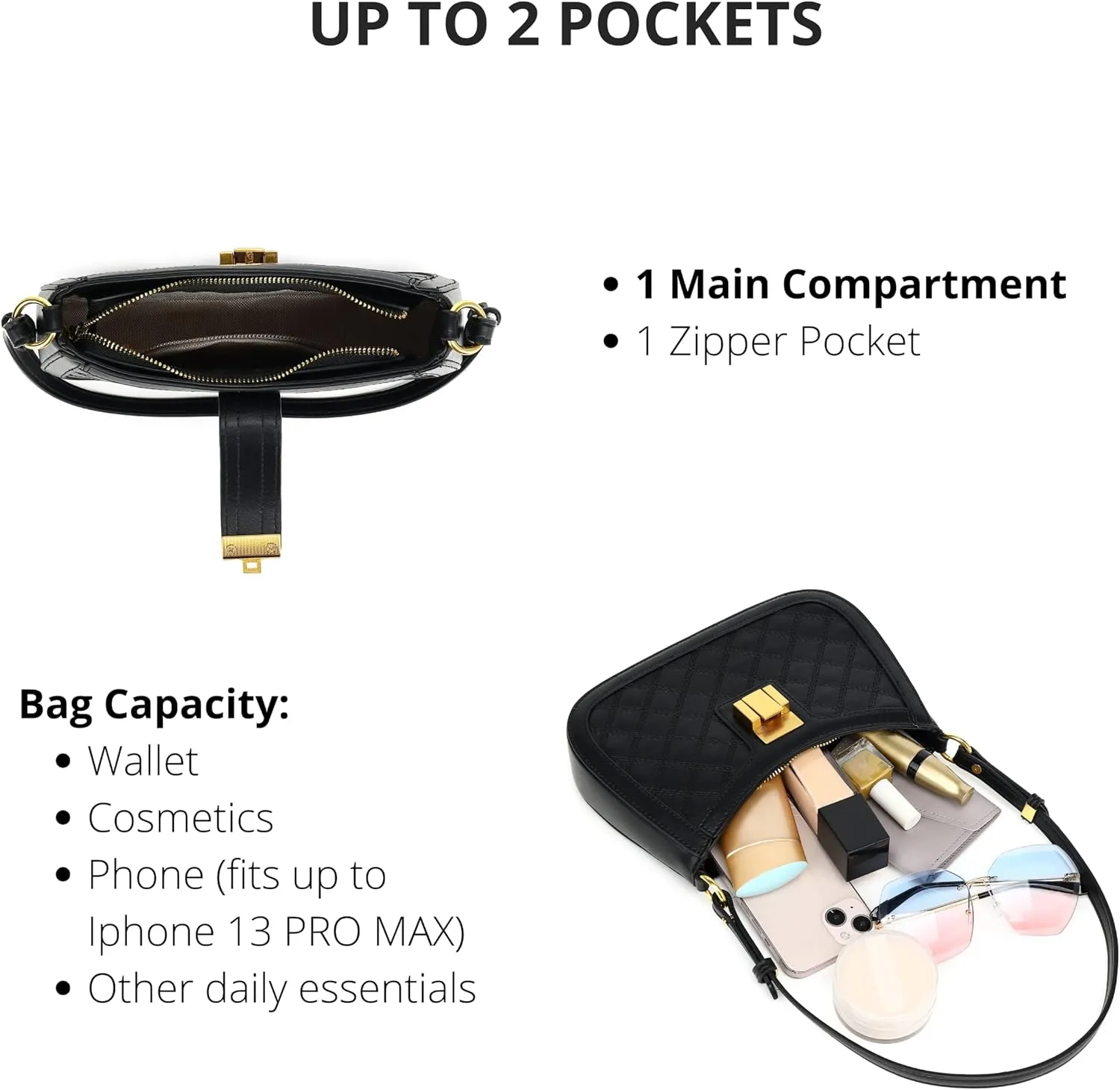 Scarleton Crossbody Bags for Women, Purses for Women, Lightweight Shoulder Bag Purse, Crossbody Bag with 2 Straps, H2087