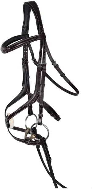 Schneiders Ergonomic Monocrown Figure 8 Bridle with Removable Fleece for Horses | Versatile Comfort & Style | European Leather