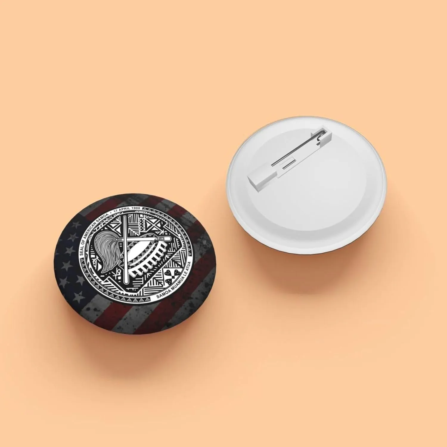 Seal Of American Samoa Express Your Unique Style with Our Fashionable Round Badges