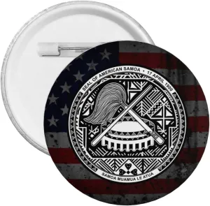 Seal Of American Samoa Express Your Unique Style with Our Fashionable Round Badges