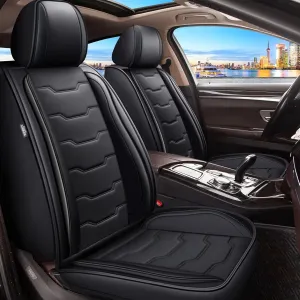 Seat Covers Fit for Ford Edge 2007-2023 2024 2025: Full Set Leather Car Seat Covers Waterproof Automotive Seat Cushions Covers (2 Row 5 Seats, Black)