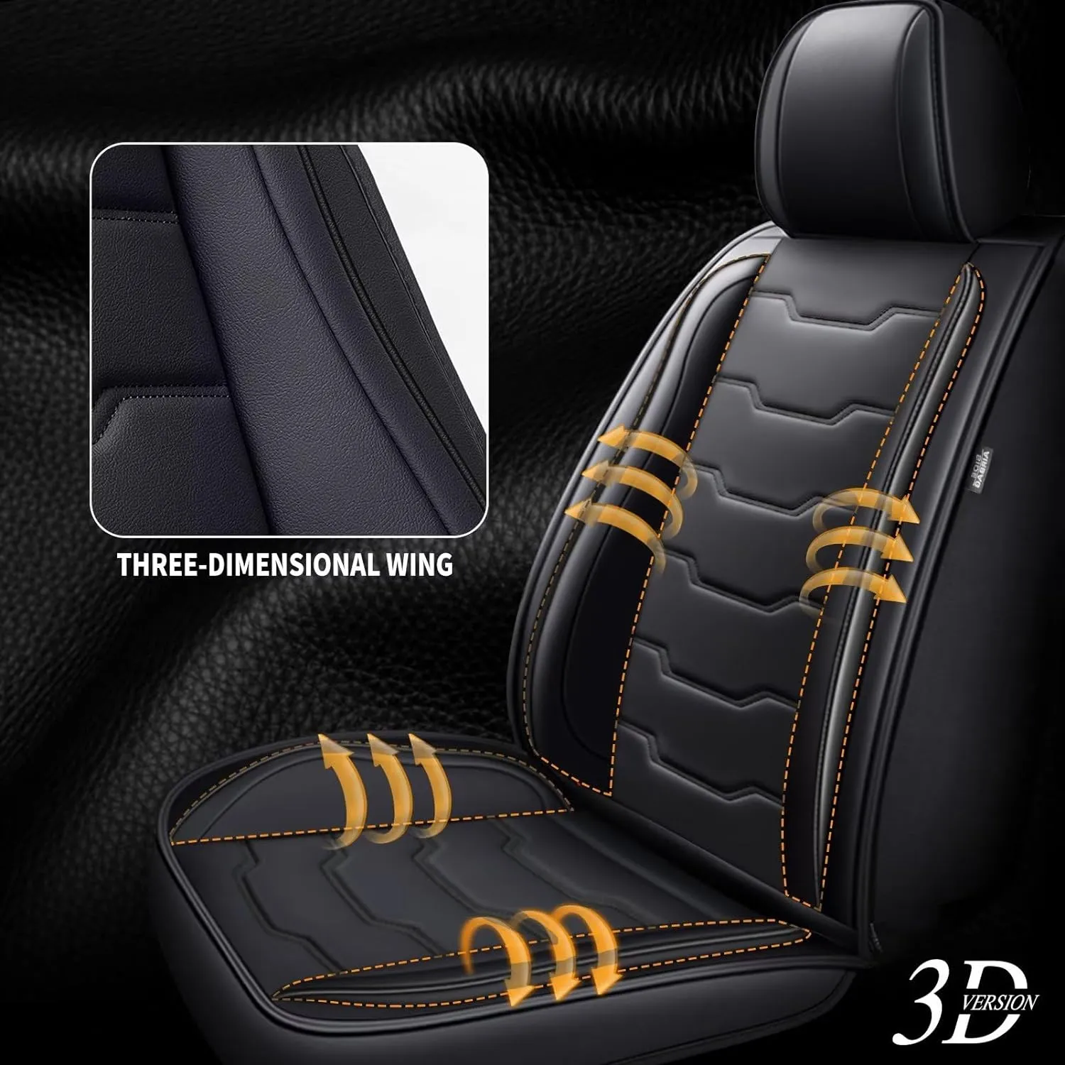 Seat Covers Fit for Ford Edge 2007-2023 2024 2025: Full Set Leather Car Seat Covers Waterproof Automotive Seat Cushions Covers (2 Row 5 Seats, Black)