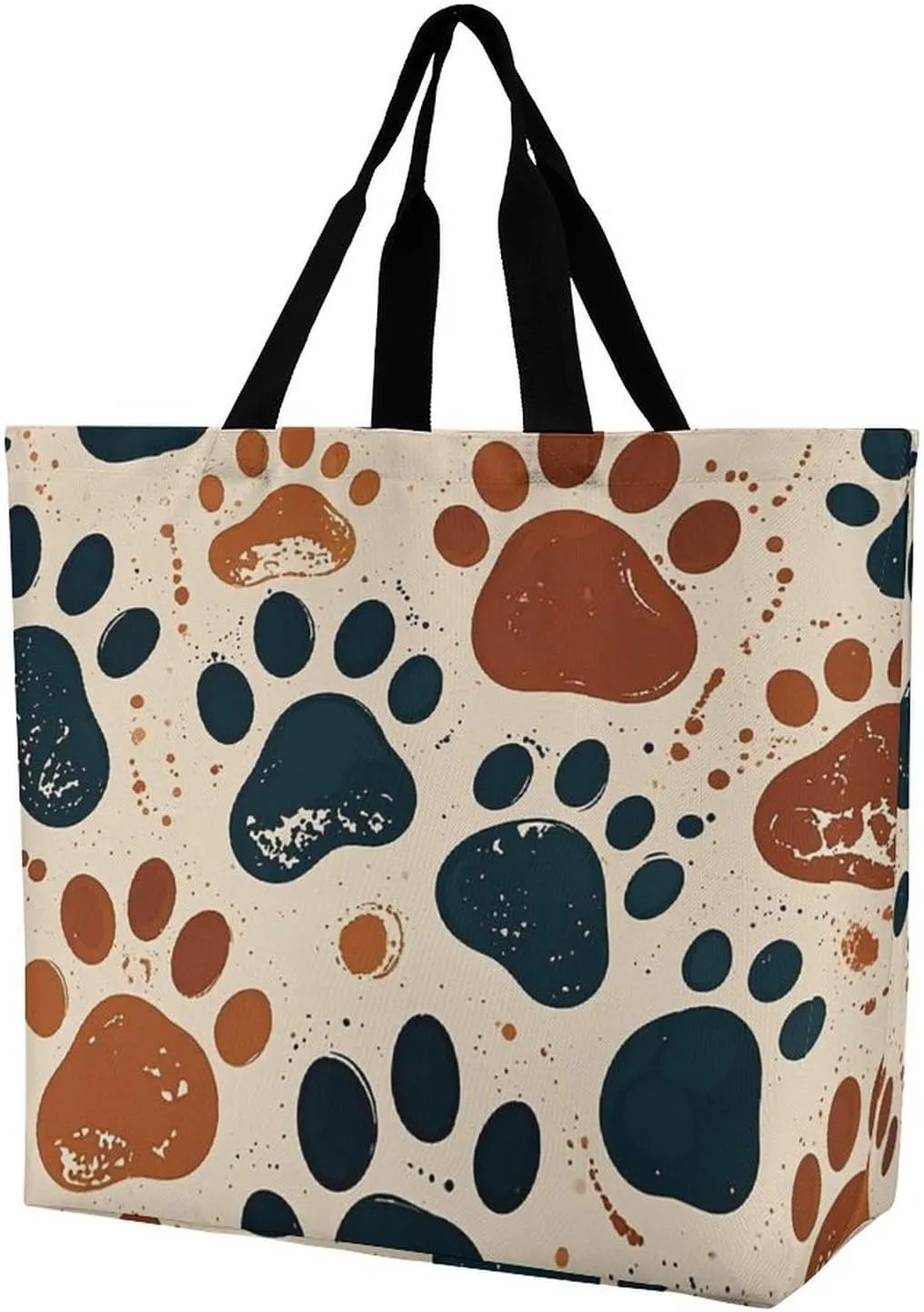 Shopping Bag for Women, Flower Tote Bag, Large Capacity Shoulder Bags for Groceries Travel