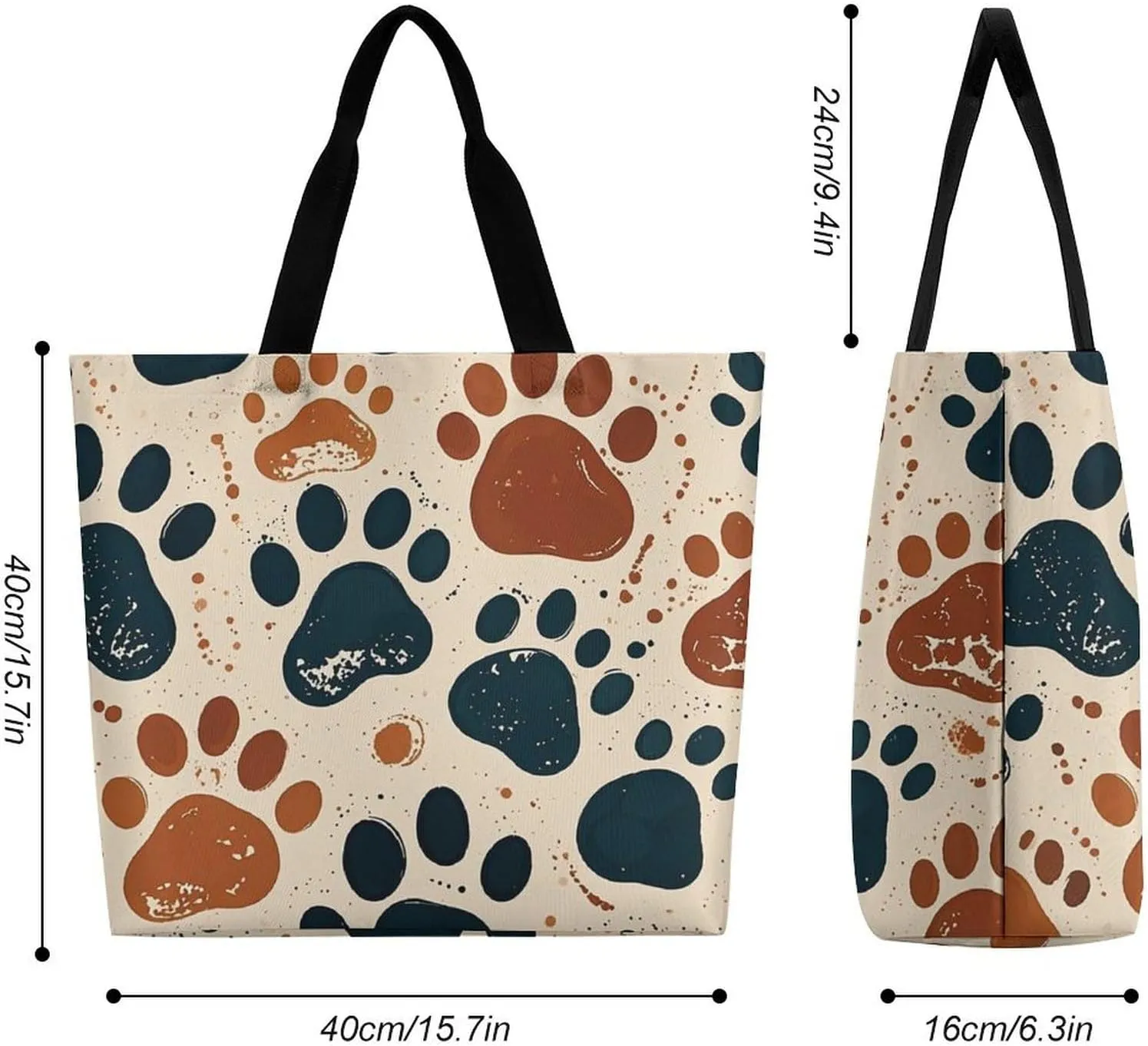 Shopping Bag for Women, Flower Tote Bag, Large Capacity Shoulder Bags for Groceries Travel