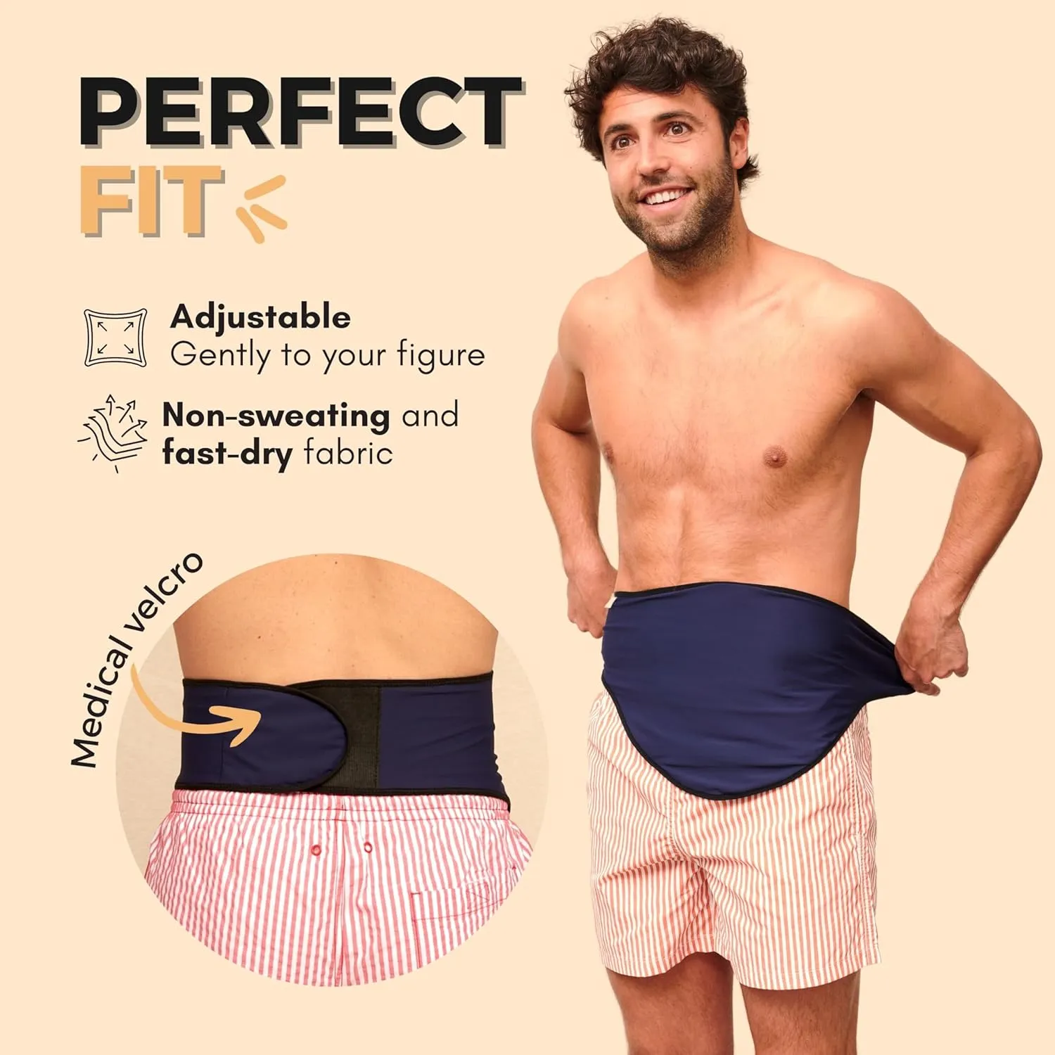 SIIL Ostomy Belt Blue   Stoma Guard | TOTAL PROTECTION for you Stoma bag | Ileostomy & Colostomy Pouch covers Heavy Duty VELCRO | Made in Europe