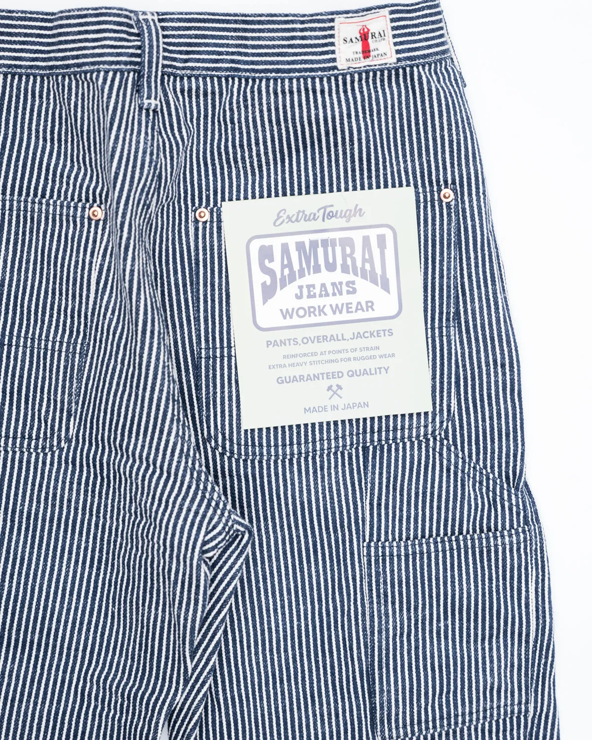 SJ310DX-HC - 17oz Hickory Stripe Indigo OW Painter Work Pants - Wide Straight Fit