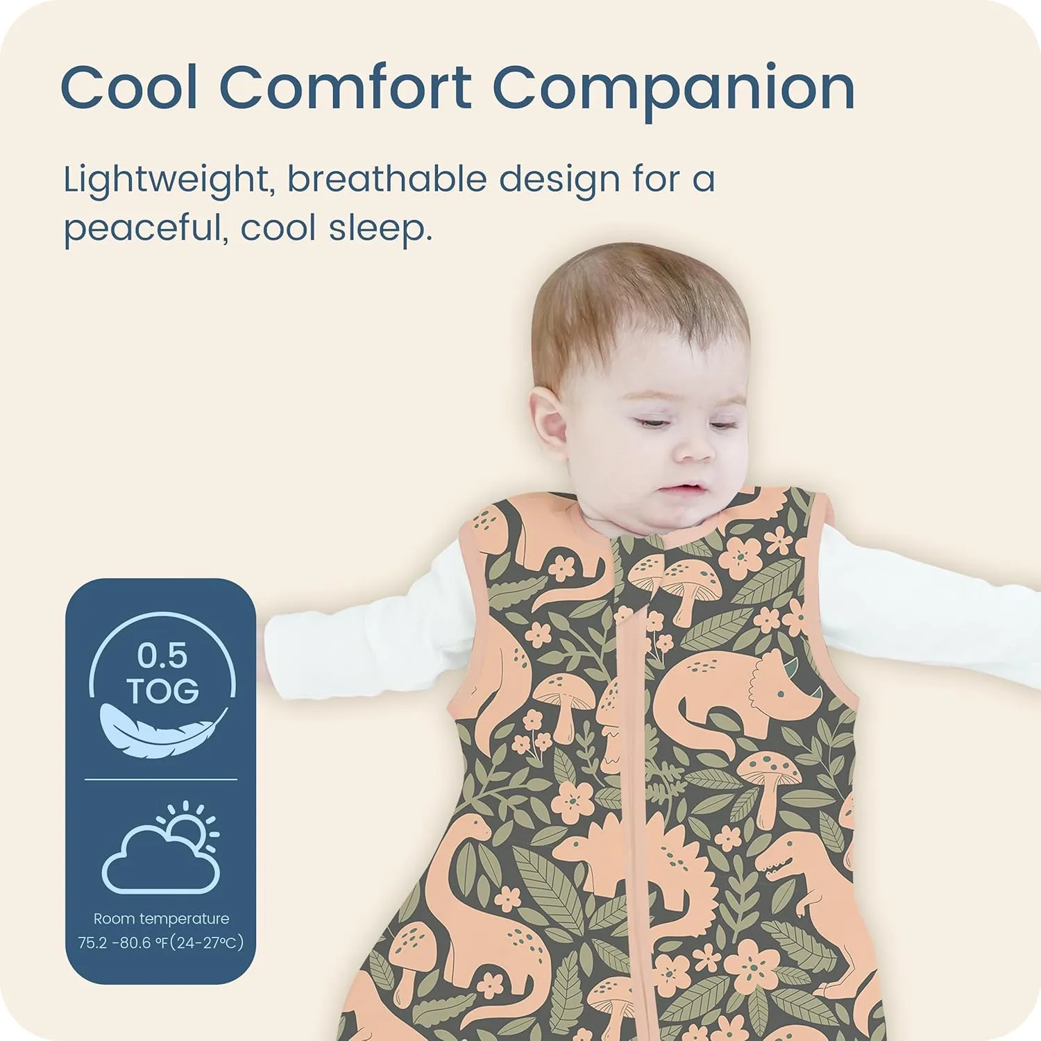 Sleep Sack 18-24 Months, Baby Light Wearable Blanket with 2-Way Safe Zippers, Soft Sleeping Bag for Babies,2-Pack,0.5 TOG
