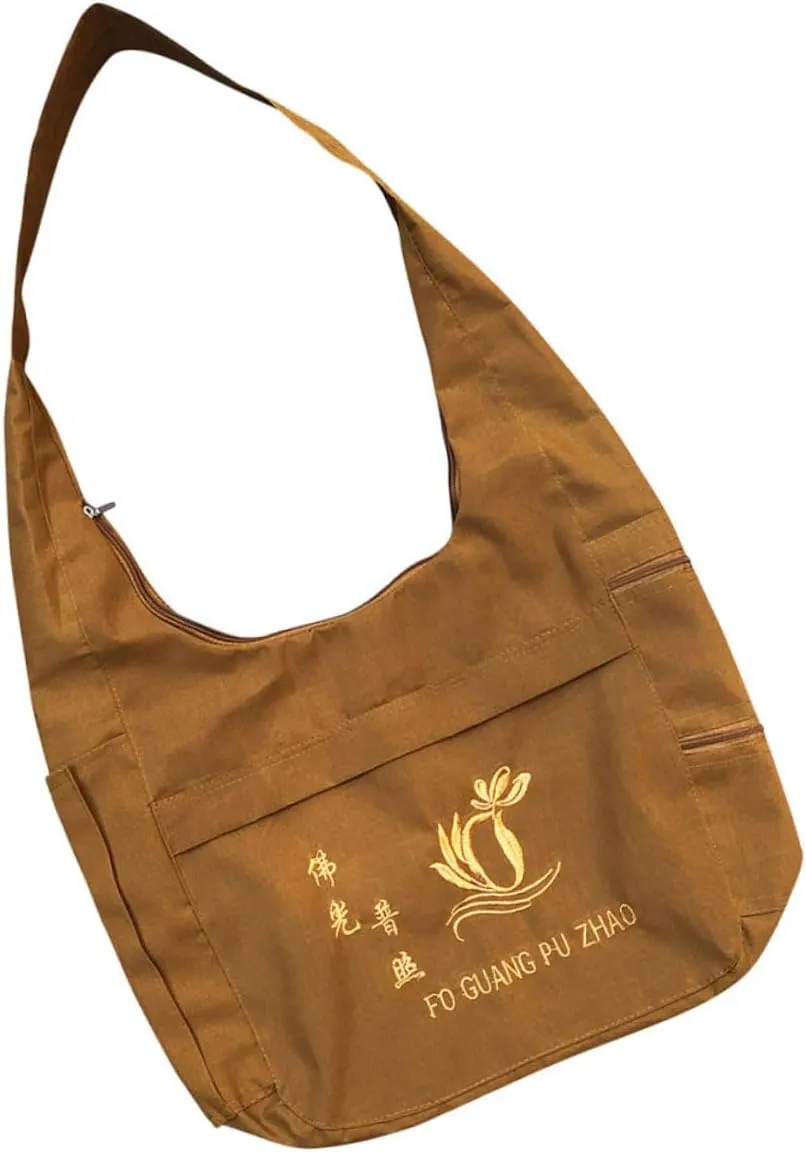 Sling Organizer Bag Buddha Sling Bag Buddhist Bag Temple Bag Satchel Bag Crossbody Bag Buddha Cotton Sling Monk Bag Buddha Messenger Purse Sling Pouches Cloth Miss Folk-Custom