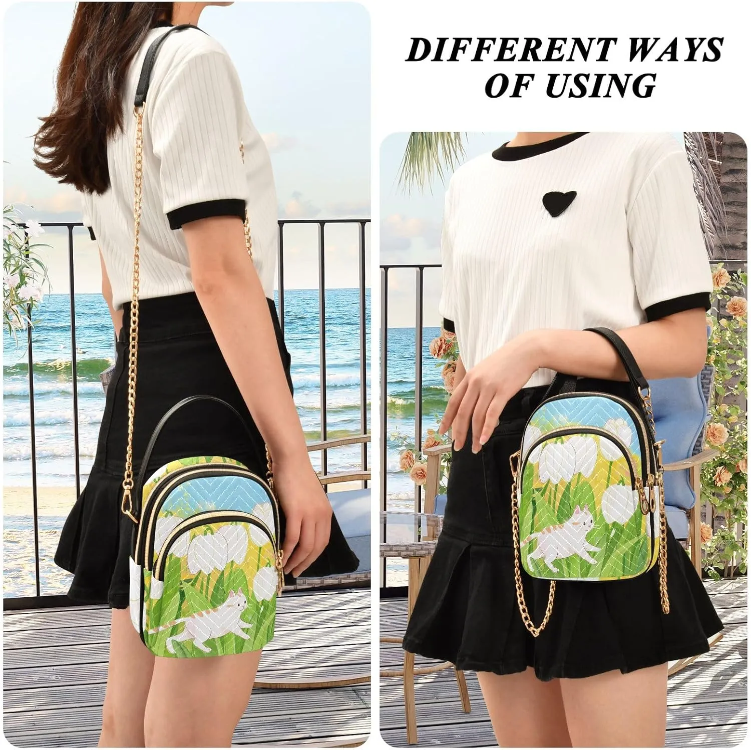Small Handbag Crossbody Bag for Women Quilted Bags Shoulder Purse Phone Wallet Chain Bag