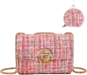 Small Shoulder Bag for Women Trendy Ladies Crossbody Bag with Chain Designer Purses Handbag Clutch Evening Bags