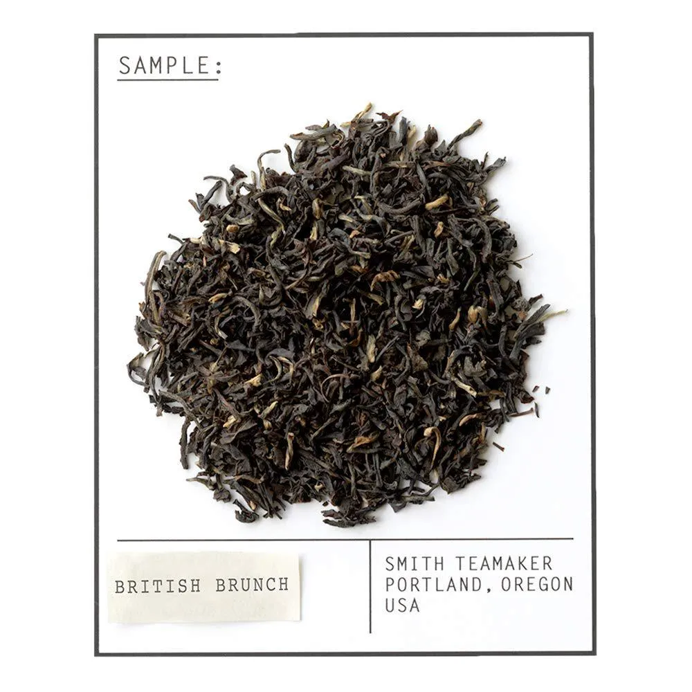 Smith Teamaker | British Brunch No. 18 - Assam, Ceylon and China Black Tea | Sugar-Free, Non-GMO, Plant Based Caffeinated Full Leaf English Breakfast Black Tea (15 Sachets, 1.48oz each)
