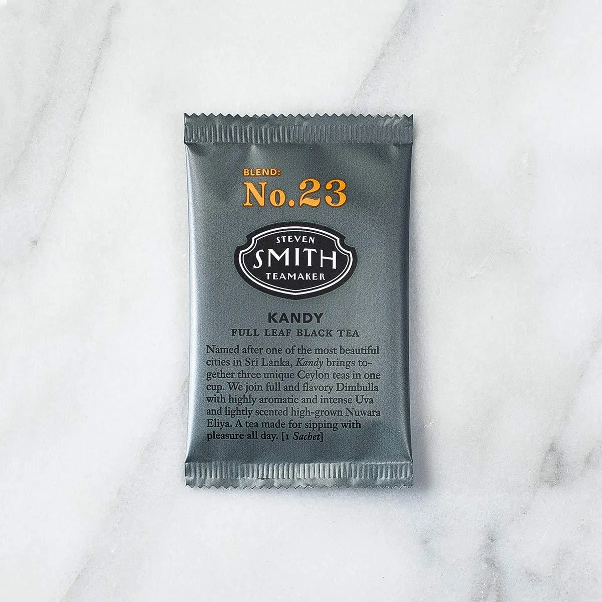 Smith Teamaker | Kandy No. 23 - Ceylon Dimbulla, Uva, and Nuwara Eliya | Caffeinated Full Leaf Black Tea Blend (15 Sachets, 1.48oz each)