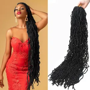 Soft Locs 36 Inch 7 Packs Faux Locs Crochet Hair Whole Strand No Extended Pre-looped Long Locs Synthetic Crochet Braids Hair Extensions For Black Women (36inch, 7packs, 1b)