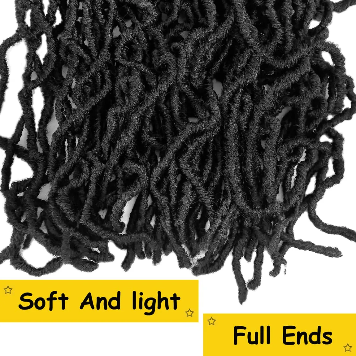 Soft Locs 36 Inch 7 Packs Faux Locs Crochet Hair Whole Strand No Extended Pre-looped Long Locs Synthetic Crochet Braids Hair Extensions For Black Women (36inch, 7packs, 1b)