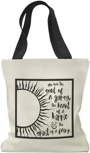 Speedy Pros Canvas Tote Bag for Women Gypsy Hippie Fairy Soul Girly Beach Bags for Women