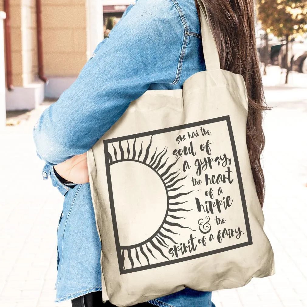 Speedy Pros Canvas Tote Bag for Women Gypsy Hippie Fairy Soul Girly Beach Bags for Women
