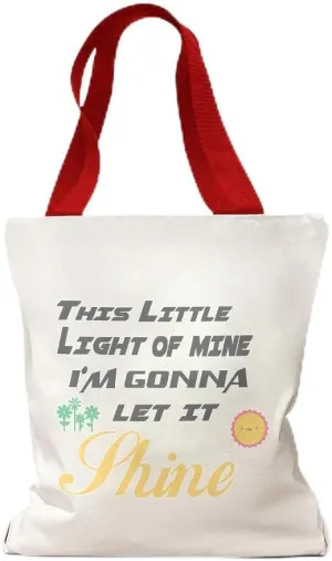 Speedy Pros Canvas Tote Bag for Women This Little Light of Mine I'M Gonna Let It Shine Inspiration
