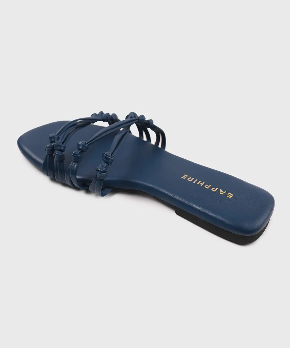 Square Toe Flats with Knot Detail