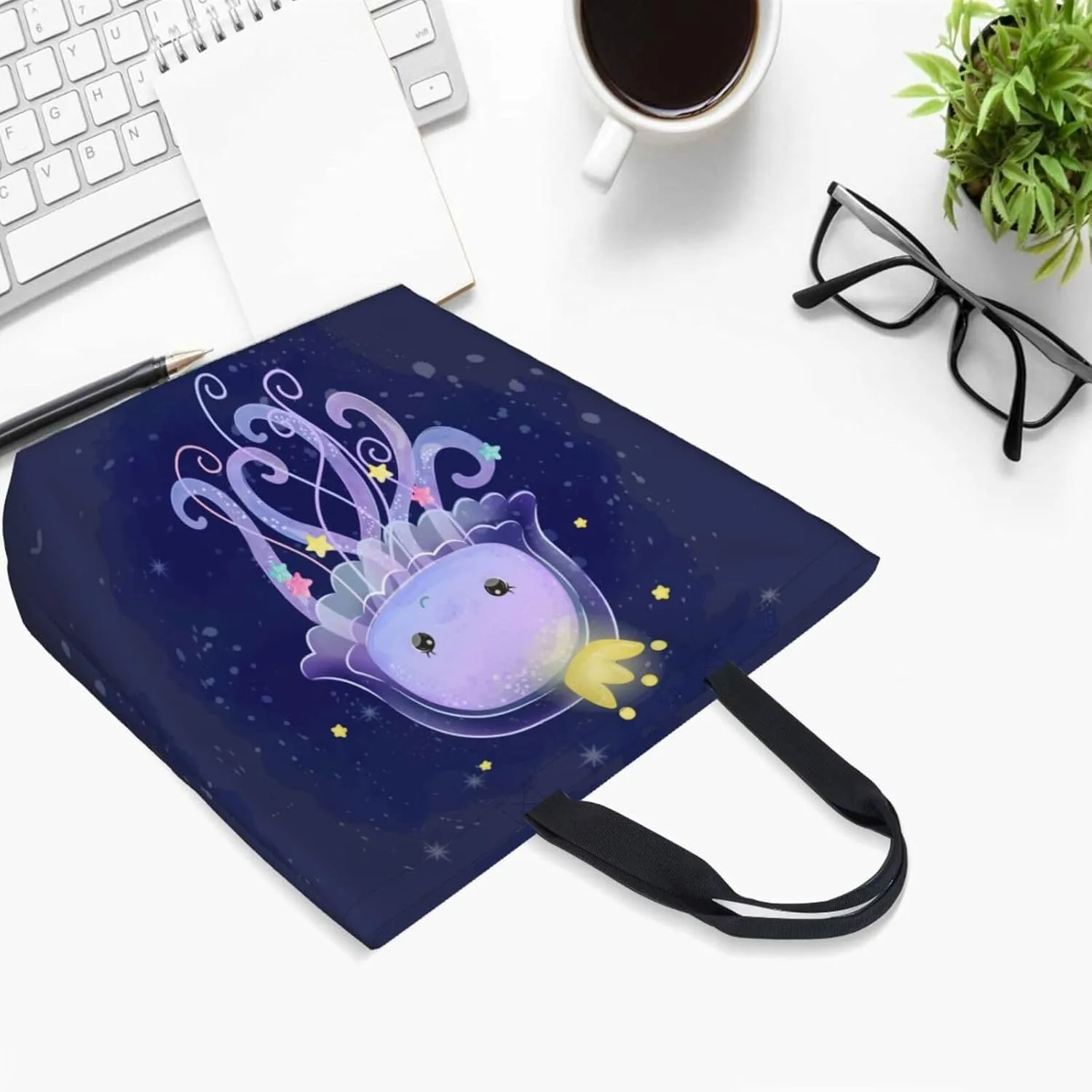 Star horse Reusable Grocery bags Big Capacity Shopping Bag Canvas Shoulder Tote Handbag for Women Girls