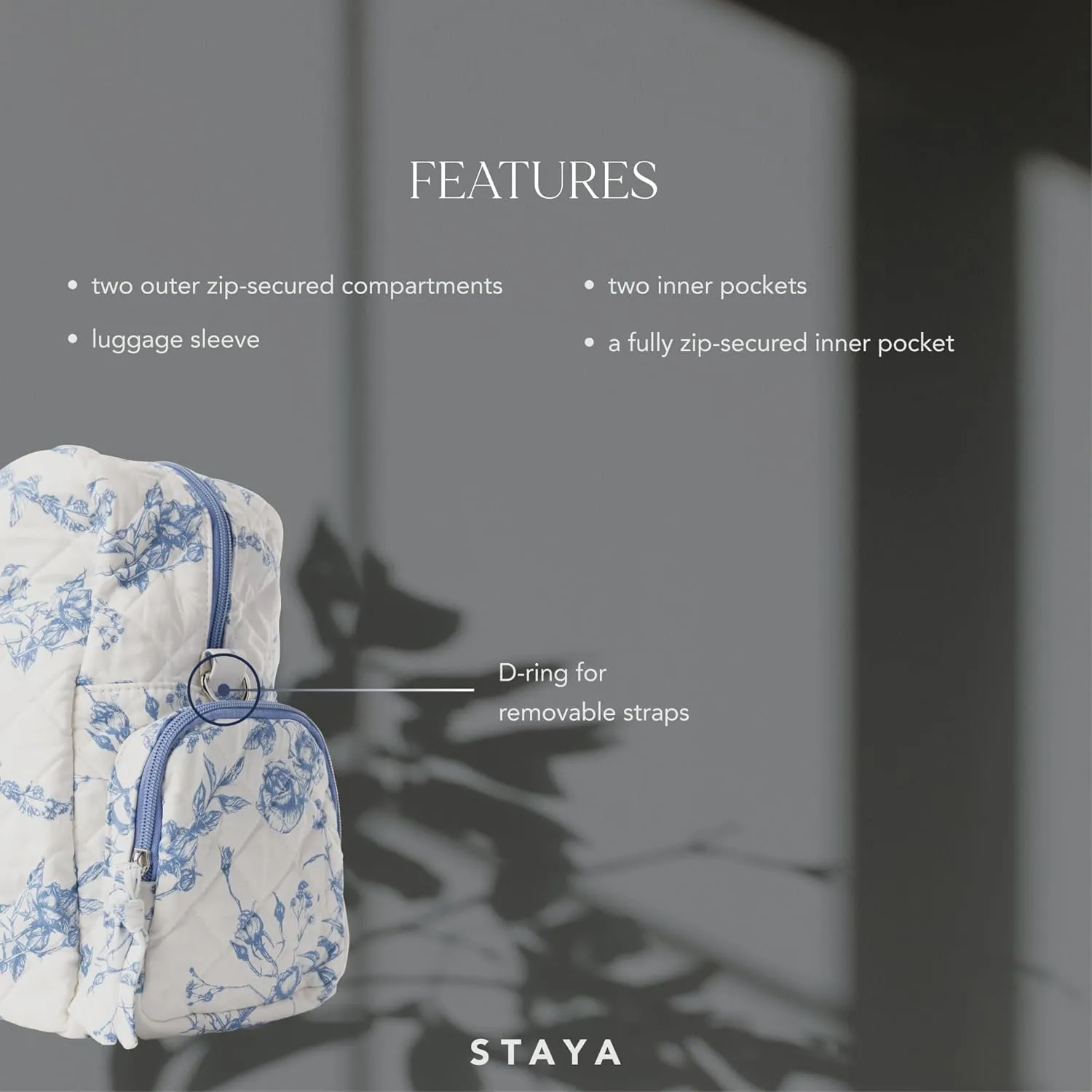 Staya Quilted Duffle Bag - Perfect Travel Companion, Quilted Weekender Bag for Women, (Coastal Grandma)