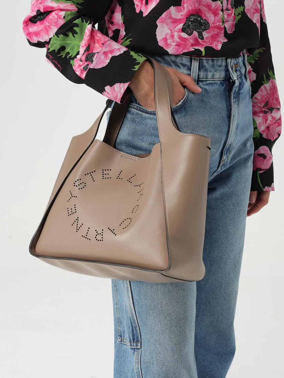 Stella Mccartney Tote Bags Woman Beige