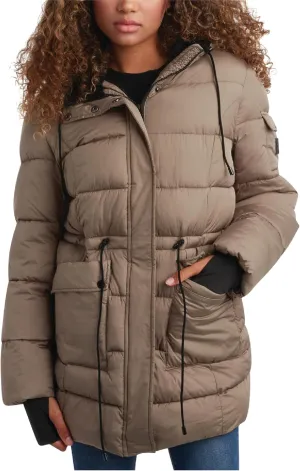 Steve Madden Women's Faux Fur Lined Winter Coat - Heavyweight Insulated Quilted Puffer Parka Jacket for Women (Sizes: S-XL)