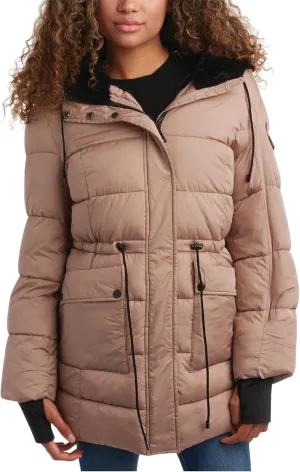 Steve Madden Women's Faux Fur Lined Winter Coat - Heavyweight Insulated Quilted Puffer Parka Jacket for Women (Sizes: S-XL)