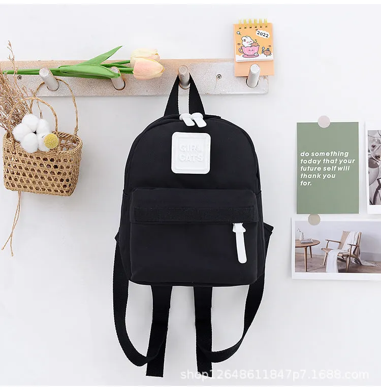 Student Schoolbag Boy Light Canvas Backpack Kindergarten Small School Bags for Babies Boys and Girls Travel Backpack Trendy Child