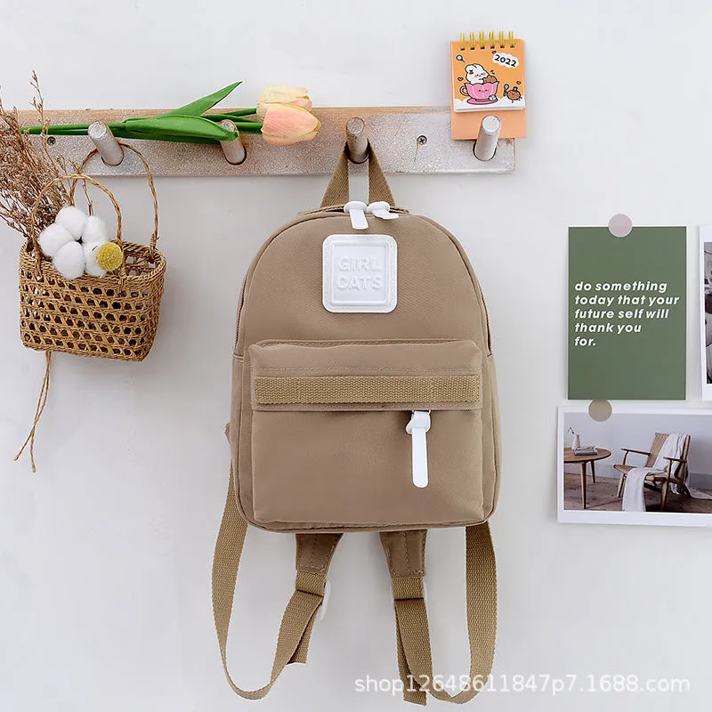 Student Schoolbag Boy Light Canvas Backpack Kindergarten Small School Bags for Babies Boys and Girls Travel Backpack Trendy Child