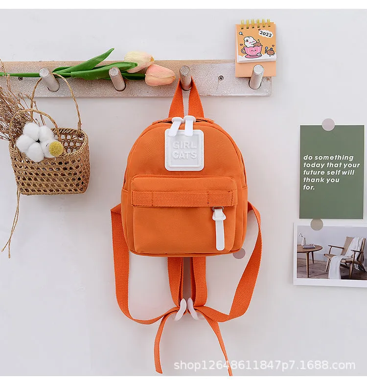 Student Schoolbag Boy Light Canvas Backpack Kindergarten Small School Bags for Babies Boys and Girls Travel Backpack Trendy Child