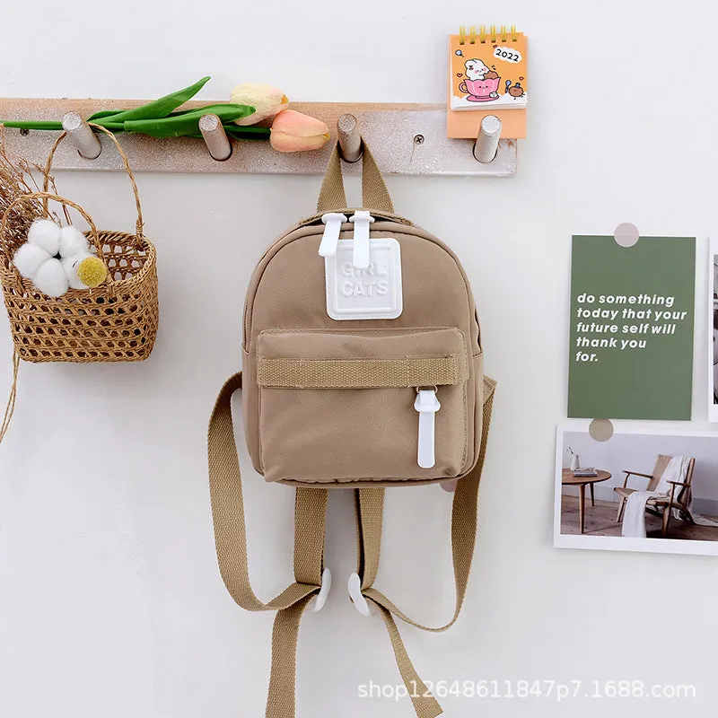 Student Schoolbag Boy Light Canvas Backpack Kindergarten Small School Bags for Babies Boys and Girls Travel Backpack Trendy Child