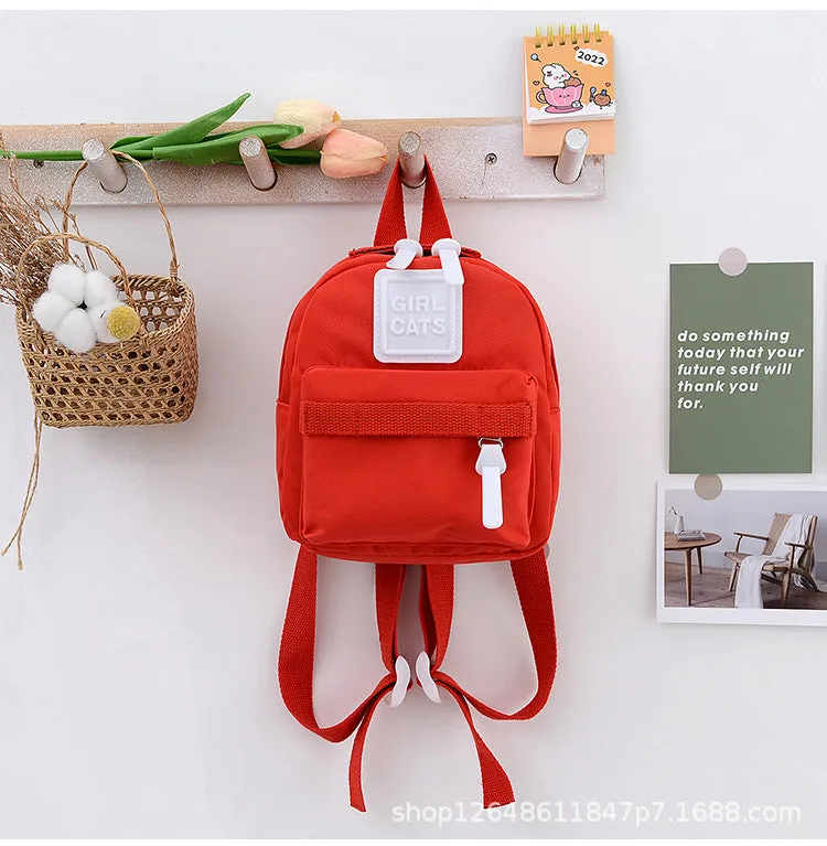 Student Schoolbag Boy Light Canvas Backpack Kindergarten Small School Bags for Babies Boys and Girls Travel Backpack Trendy Child