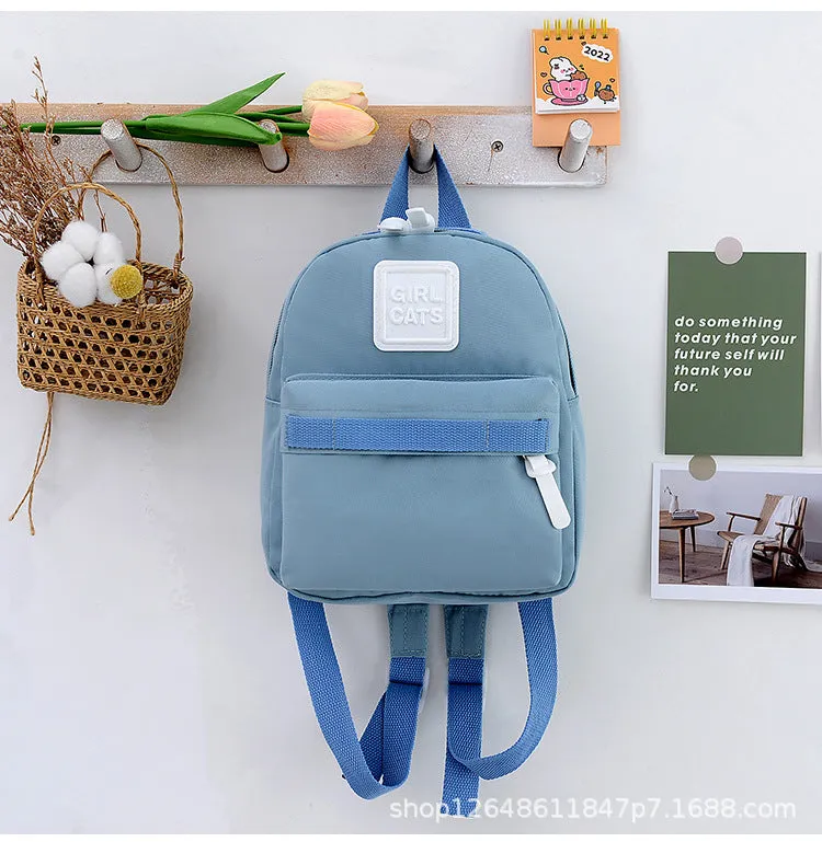Student Schoolbag Boy Light Canvas Backpack Kindergarten Small School Bags for Babies Boys and Girls Travel Backpack Trendy Child