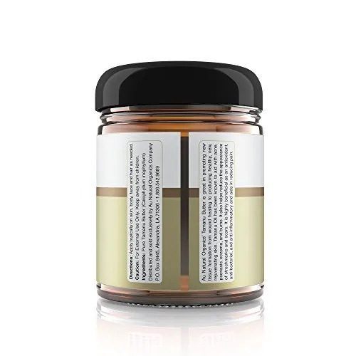 Tamanu Butter – Dry Skin, Body & Hair Moisturizer | 100% Pure Natural Cold Pressed | Reduce Brown Spots, Sun Damage, Scars, Rashes, Wrinkles | Regenerates Skin Tissue | 9 Oz 266 Ml