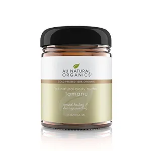 Tamanu Butter – Dry Skin, Body & Hair Moisturizer | 100% Pure Natural Cold Pressed | Reduce Brown Spots, Sun Damage, Scars, Rashes, Wrinkles | Regenerates Skin Tissue | 9 Oz 266 Ml