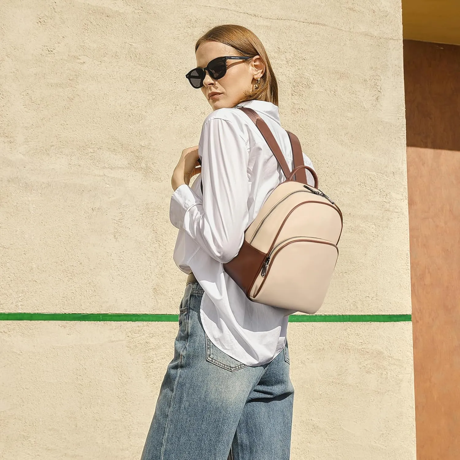 Telena Small Backpack Purse for Women Girls Cute Mini Leather Backpack Travel Shoulder Bags