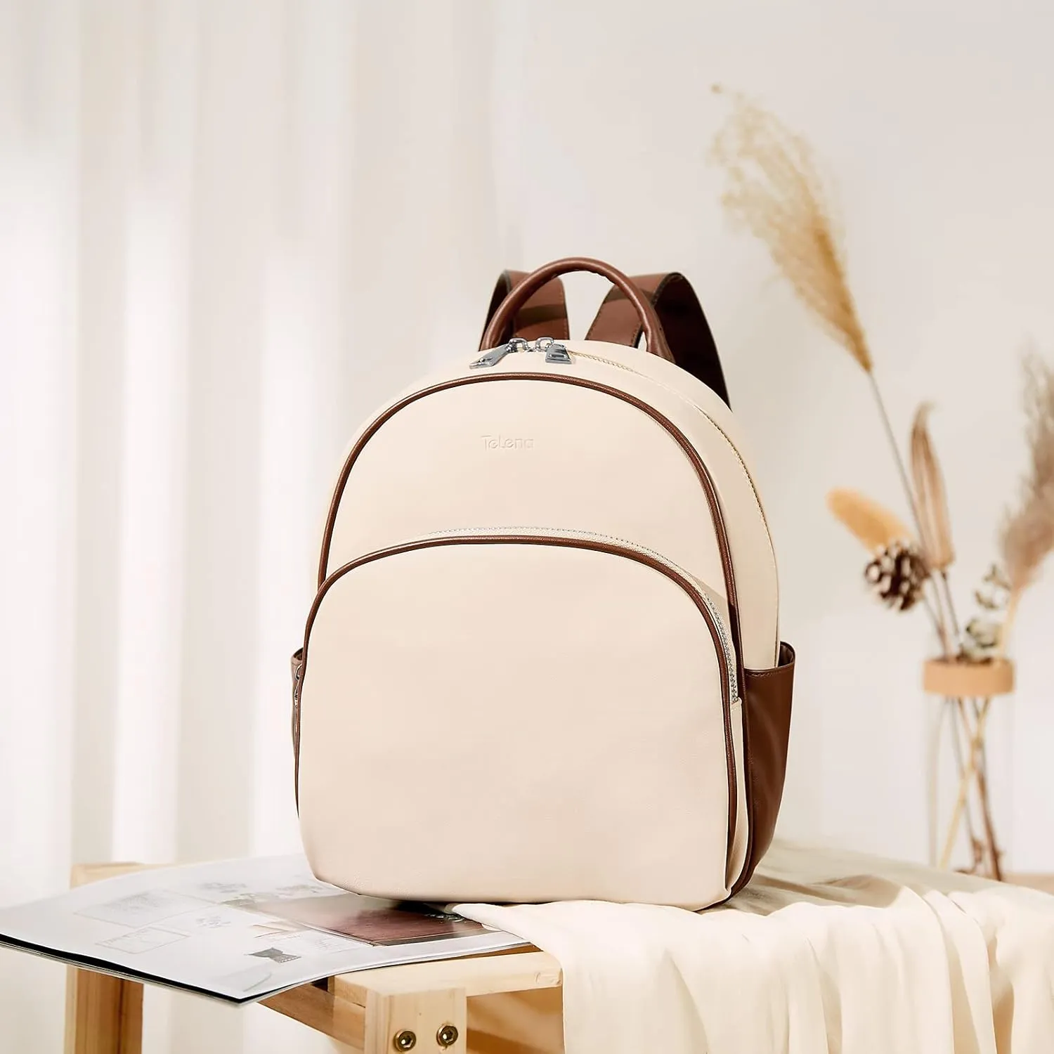 Telena Small Backpack Purse for Women Girls Cute Mini Leather Backpack Travel Shoulder Bags