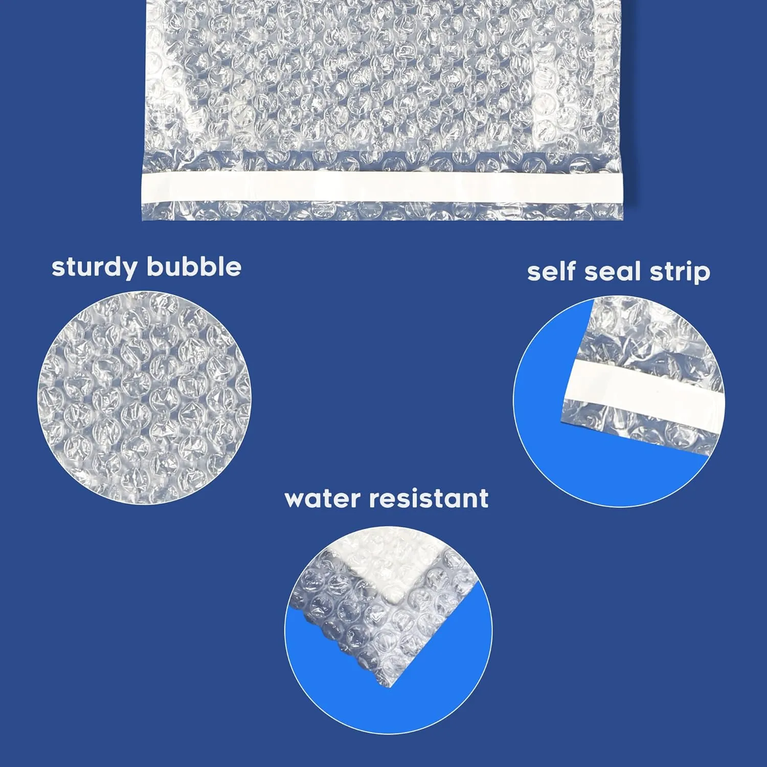 The Boxery 8x11.5" Clear Self-Sealing Bubble Out Bag Pouches -350 Pack- Bubble Cushion Wrap Bags for Packing, Storage, Moving, and Shipping fragile items