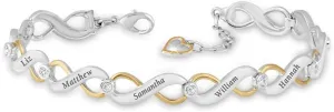 The Danbury Mint Family Forever Personalized Diamond Bracelet (8 Names) #2891-0065