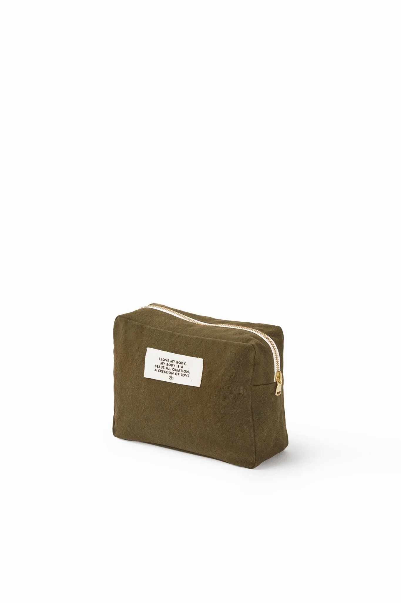 The pouch in collaboration with Lili Barbery - Recycled cotton Military Green