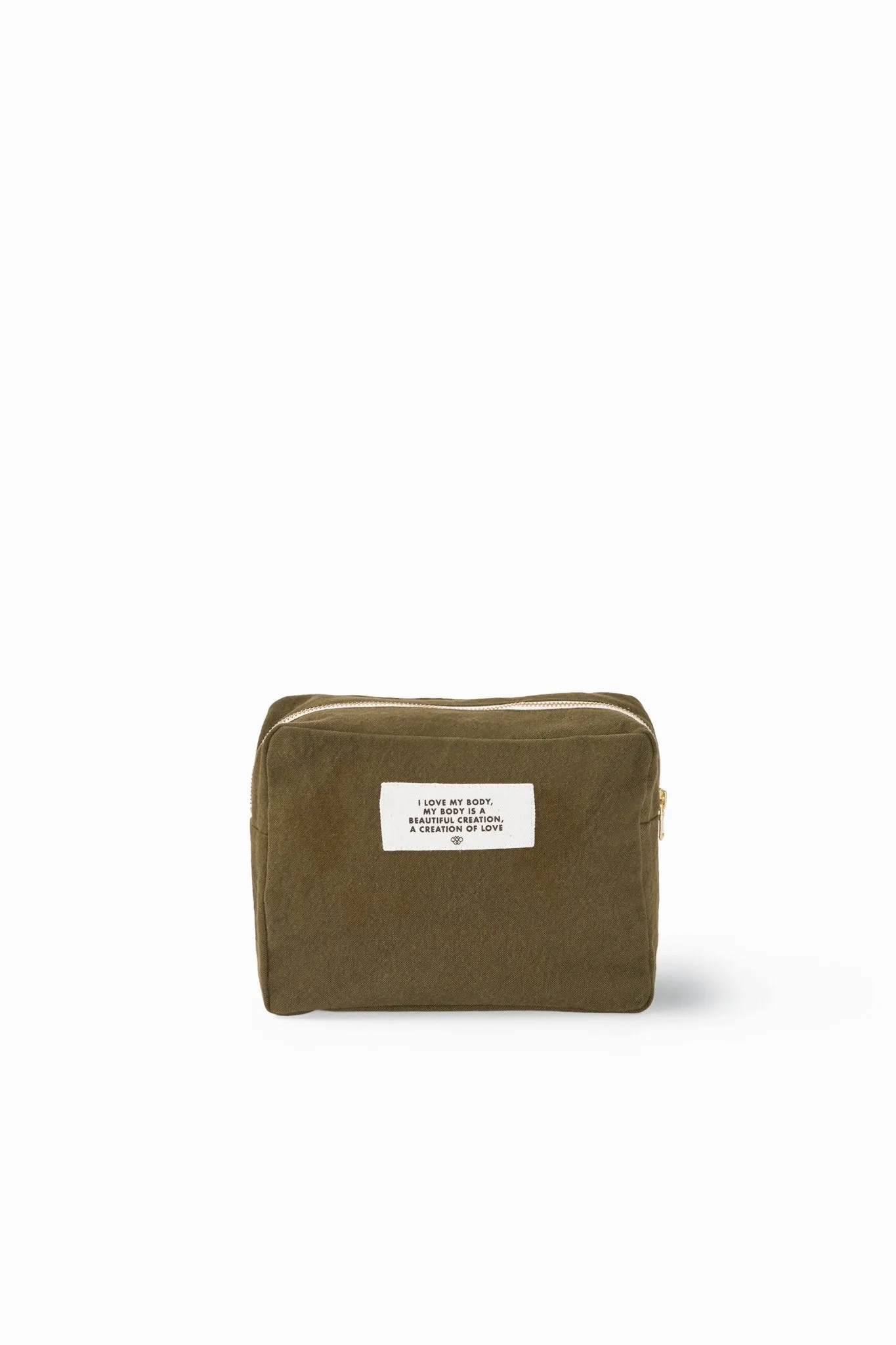 The pouch in collaboration with Lili Barbery - Recycled cotton Military Green