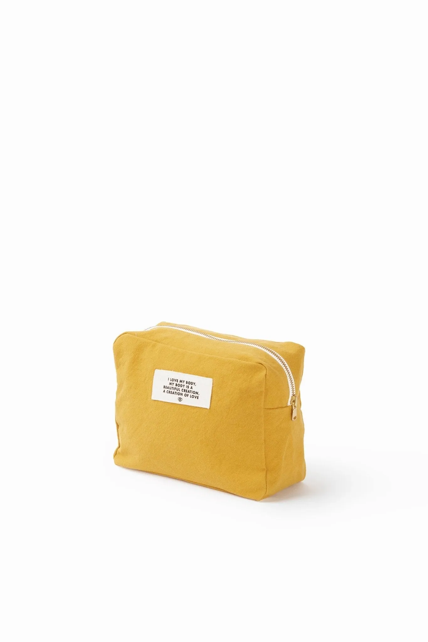 The pouch in collaboration with Lili Barbery - Recycled cotton yellow amber