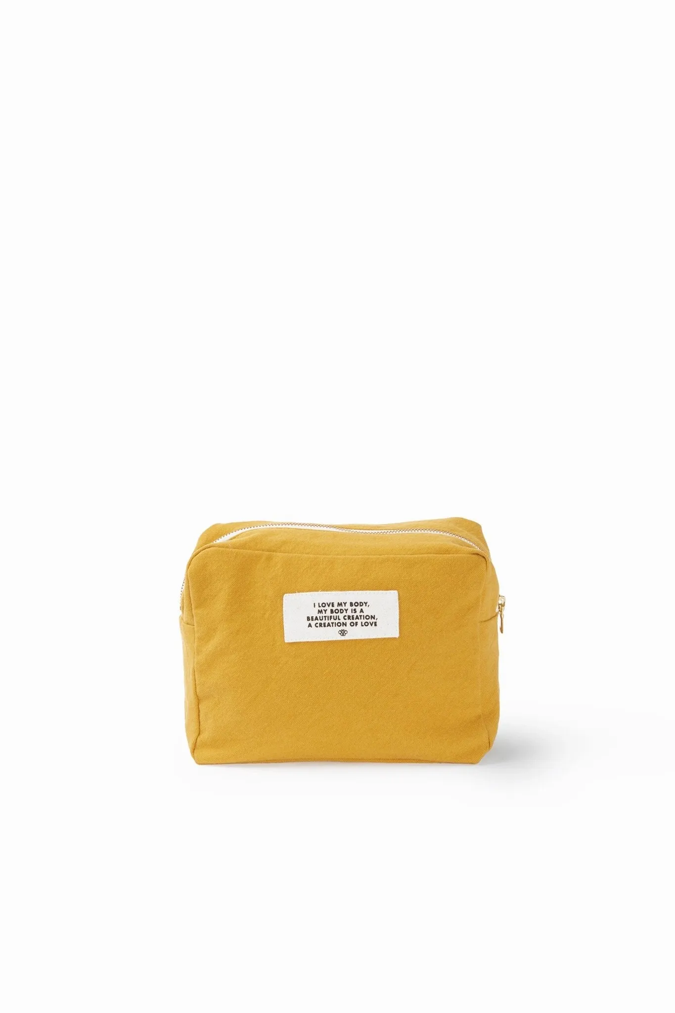 The pouch in collaboration with Lili Barbery - Recycled cotton yellow amber