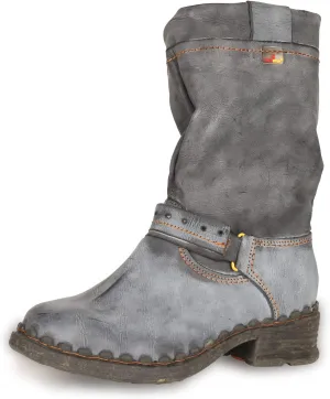 TMA EYES Women Fashion Leather Winter Boots with Faux Fur Lining side Zipper Buckle Shoes